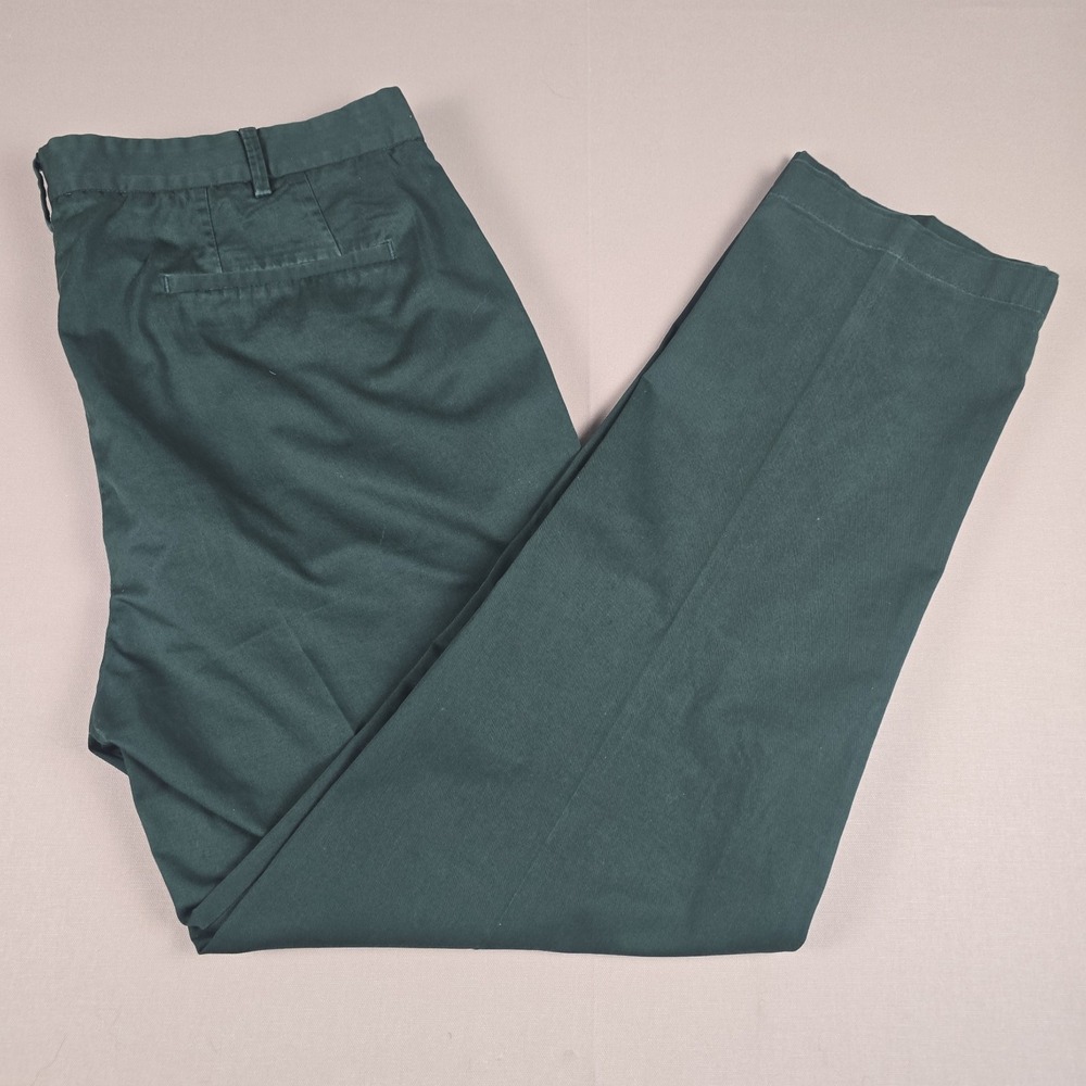 SPOKE London Sharps Chinos Mens 37 Build C Dark Green Cotton Stretch Pants